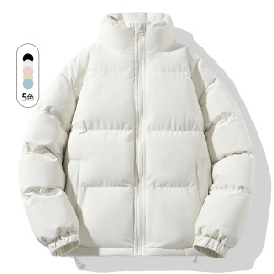 男装秋冬装新款棉袄防风情侣款棉服青少年潮牌保暖纯色棉衣男外套