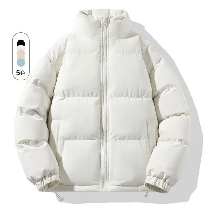 男装秋冬装新款棉袄防风情侣款棉服青少年潮牌保暖纯色棉衣男外套