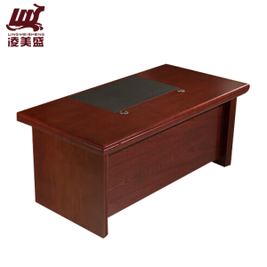 凌美盛 简约办公桌大班台桌1.6米含柜活动柜 LMS-38/张