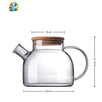 2l冷水壶养生壶玻璃壶北欧凉水壶玻璃水壶可高温家用透明茶壶 FENGHOU 1100ML直身畅饮壶