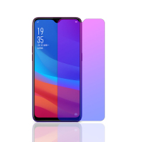 [送手机壳]轻万适用oppoa7x钢化膜全屏A7x玻璃贴膜抗蓝光手机保护膜