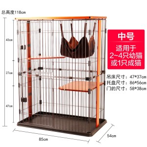 猫笼子家用猫别墅双层三四层大号猫咪猫舍实木清仓豪华室内猫笼子