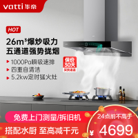 华帝(vatti)烟灶套餐26风量欧式抽油烟机家用变频大吸力烟机燃气灶具烟灶套装自动清洗 i11S15+79B(天然气)
