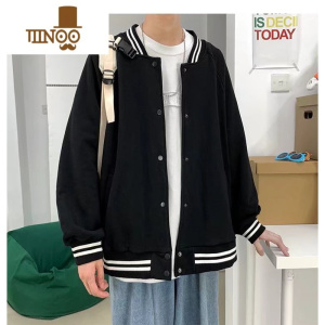 YANXU棒球服男复古高街美式薄款外套宽松初高中学生夹克百搭男装