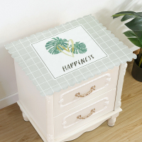 家柏饰(CORATED)床头柜盖布防水防油免洗北欧家用防尘罩套卧室床头盖巾冰箱防尘布 快乐绿叶 40*60cm