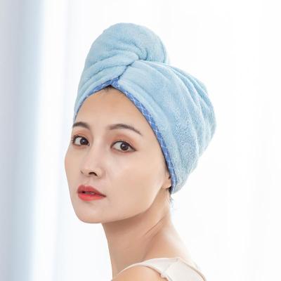 家柏饰(CORATED)2条装女吸水速干擦头发毛巾包头巾浴帽长发干发巾速干毛巾 紫罗兰一条