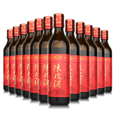 12瓶装陈皮酒三年陈酿14度450mL黄酒甜型东台特产糯米酿造