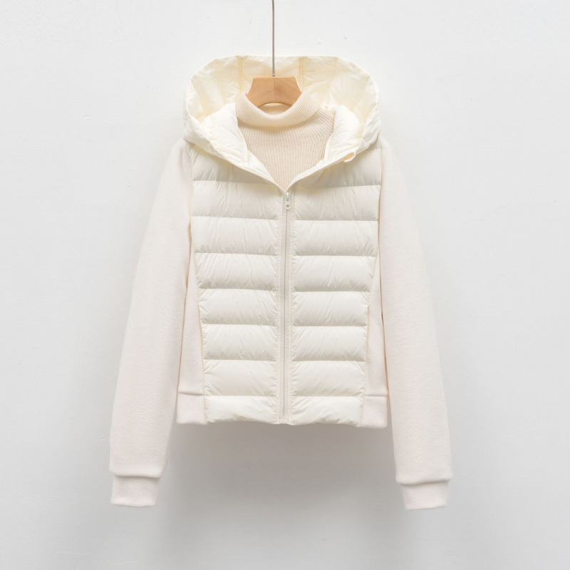 90鹅绒短款轻薄女款连帽修身羽绒服健身户外运动羽绒外套