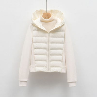 90鹅绒短款轻薄女款连帽修身羽绒服健身户外运动羽绒外套