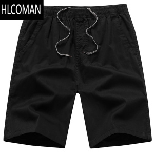HLCOMAN夏季居家休闲短裤中年男士宽松五分裤爸爸装中老年外穿大裤衩