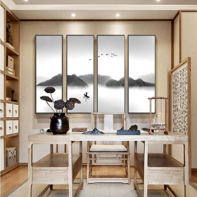 心业四连体挂画框XY-SLTHK04山水画 此产品单件不出售批量请联系客服(仅在线下销售,仅供安徽政府单位批量采购)