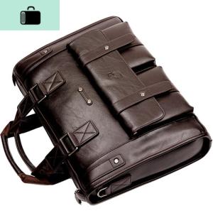 新款男士皮质横款手提大容量商务出差旅行包单肩斜挎电脑公文包NEW LAKE男士单肩包