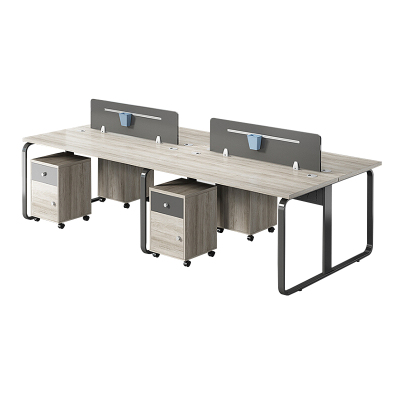 慧采云 办公家具职员办公桌简约现代工作位办公桌四人位屏风员工电脑桌椅组合