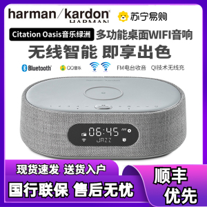 哈曼卡顿 CITATION OASIS 灰色FM 音乐绿洲 人工智能音箱 带收音机和无线充电 支持Wi-Fi