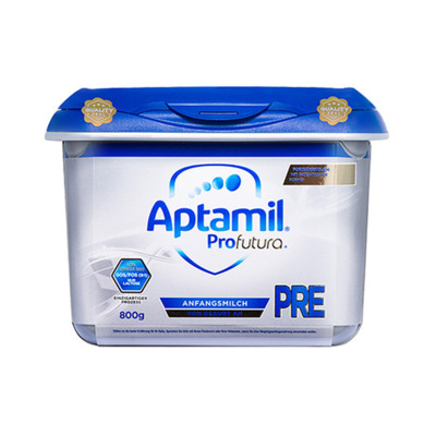 aptamil德国爱他美婴幼儿配方奶粉白金版pre段800g/罐安心罐0-6个月