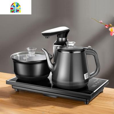 全自动上水壶电热烧水壶泡茶专用保温家用茶台具一体电磁茶炉套装 FENGHOU 黑色