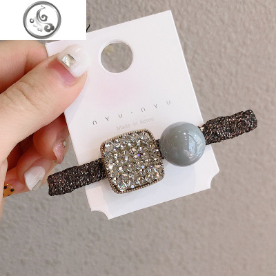 可爱少女水钻发夹女网红刘海夹子头饰复古鸭嘴发卡几何简约边夹 JiMi