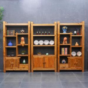 BONJEAN老榆木博古架实木新中式茶叶置物展示茶室陈列柜复古董多宝阁书架