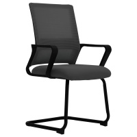 利特莱依电脑椅家用办公椅舒适久坐网椅会议室椅职员椅弓形椅学习椅工学椅黑框黑网