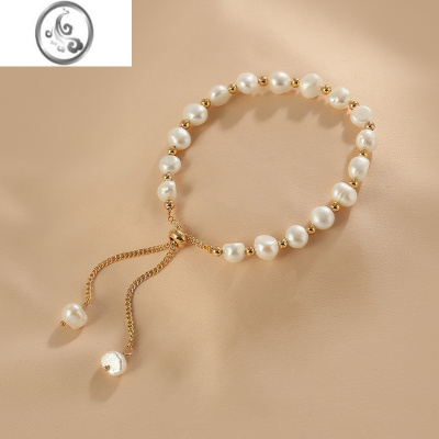 JiMi巴洛克异形珍珠手链女轻奢小众精致手镯ins珠子闺蜜手串