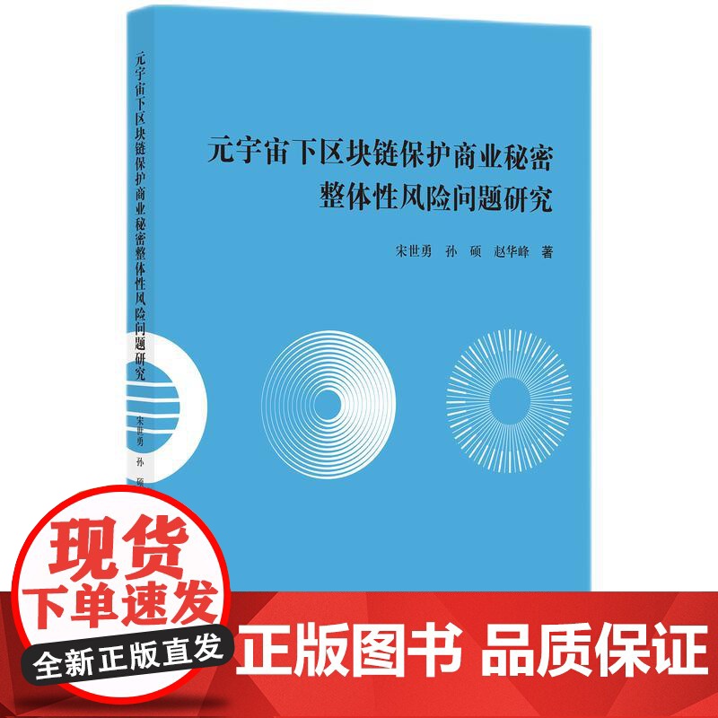 2024新书 元宇宙下区块链保护商业秘密整体性风险问题研究 宋世勇 孙硕 赵华峰 著 知识产权出版社 978751309