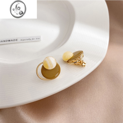 JiMi气质百搭银银耳钉2023年新款潮高级感冷淡耳夹时尚简约韩系耳饰女