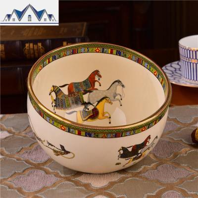 欧式陶瓷桌面小垃圾桶无盖KTV客厅茶几果皮盅收纳桶会所办公室 三维工匠