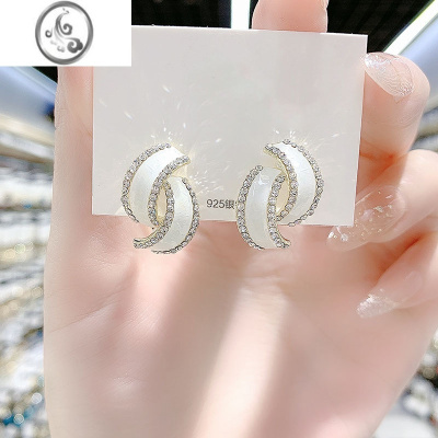 JiMi925银针时尚几何耳环2022年新款潮ins法式优雅耳钉气质高级感耳饰