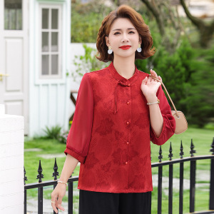 2026年女士休闲妈妈装洋气中老年40-60岁中年薄款夏装衣服50岁女