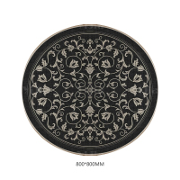 翌嘉YJ40802124 客厅沙发地毯免洗可擦圆形地垫