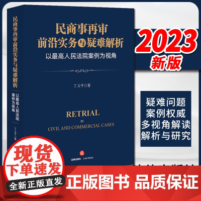 2023新书民商事再审前沿实务与疑难解析:以最高人民法院案例为视角 丁义平著 法律出版社