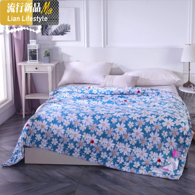 夏凉被可机洗双人可水洗夏秋季薄被芯学生宿舍水洗棉空调被 三维工匠被子
