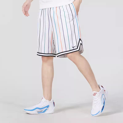 NIKE耐克短裤运动休闲速干透气条纹篮球男裤DX0254-100 Z