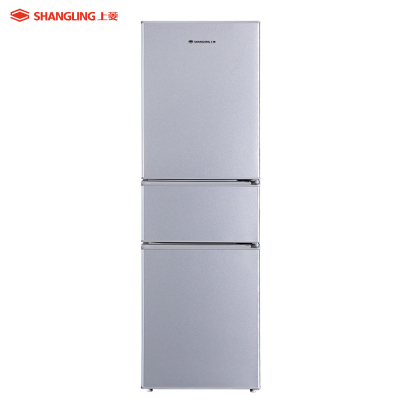 上菱 193升三门冰箱 风冷无霜 节能低噪 冷藏冷冻控温保鲜 家用小型冰箱宿舍租房小巧不占地 BMY193WL铂银