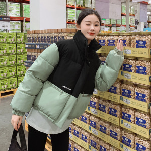 韩短款棉服棉衣女2023年新款小众设计感学生面包服小个子冬季外套