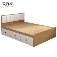 芙首泰木质床三抽1900*1350*900mm张