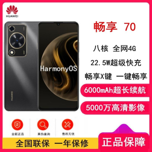 [全新]华为 畅享70 曜金黑 256GB 5000万高清影像 4G八核处理器 6000mAh大毫安 22.5W 畅享X