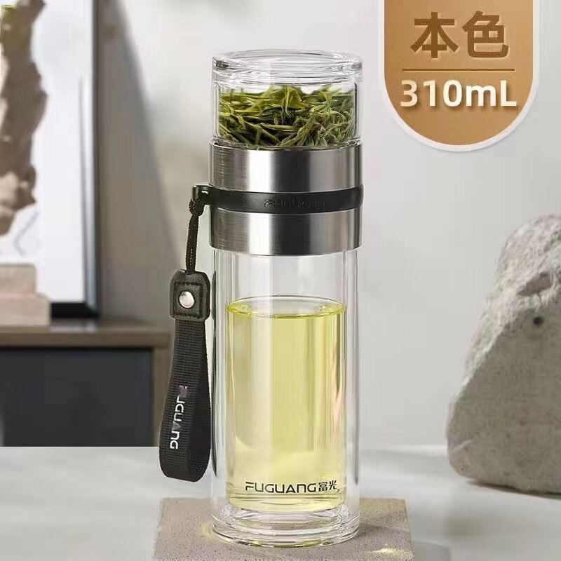 富光茶水分离茶叶分离杯双层玻璃杯家用泡茶高档商务男士便携水杯