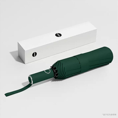 嘉创优品 全自动雨伞 晴雨两用太阳伞 防晒防紫外线折叠加大 12K(24根抗风骨)松柏绿