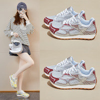 ins韩版皮面老爹鞋女秋季新款透气女学生休闲运动鞋女