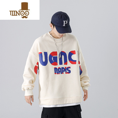 YANXU假卫衣男潮牌ins圆领打底衫青少年外套男生上衣