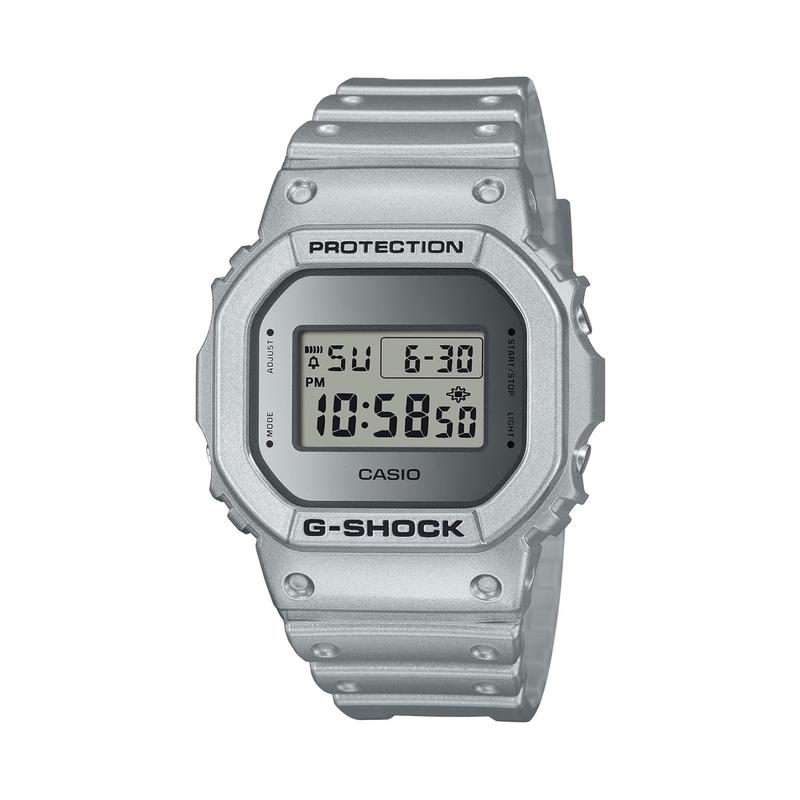CASIO 石英手表男表日韩潮流防水表银灰迷彩树脂壳mm
