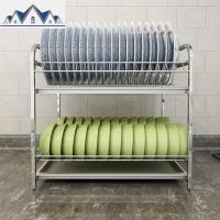 厨房置物架碗碟架304不锈钢双层沥水架晾放碗架碗筷收纳盒盘子架 三维工匠