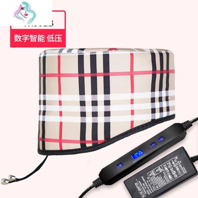 加热帽发膜蒸发帽女烫发家用护理头发焗油帽染发蒸气电热帽子你那么美数字智能-卡其格（低电压版）