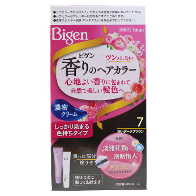美源(MEIYUAN)花果香染发膏 7深黑棕色(日本进口染发剂 健康遮盖白发染发霜 男女兼用)