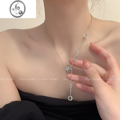 JiMi小蛮腰吊坠项链女款轻奢小众高级设计感配饰2023年新款锁骨链