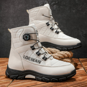 大码男鞋高帮棉鞋男士冬季保暖舒适加绒雪地靴休闲运动鞋靴子