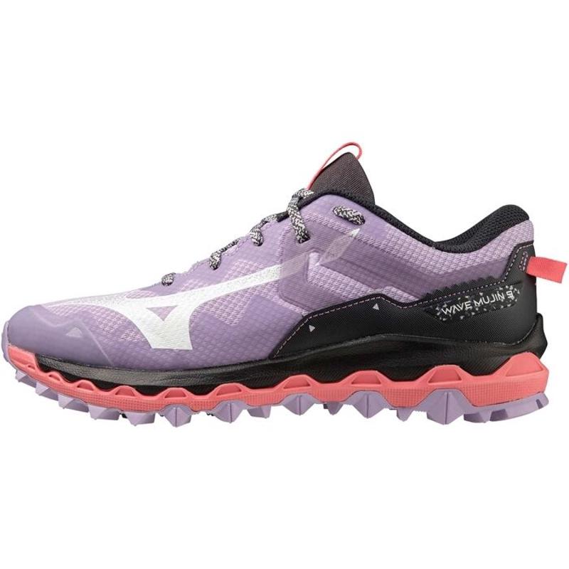 美津浓(Mizuno)女款越野跑鞋缓震耐磨防滑专业长距离山地训练鞋