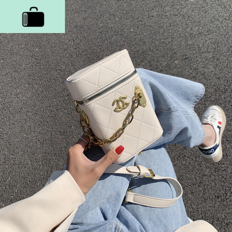 迷你小包包2020新款潮韩版百搭斜挎包女时尚水桶包流行链条烟盒包NEW LAKE女士单肩包