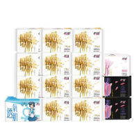 怡丽敏感肌天然洁菌超薄纤巧棉柔16包123片日夜套组姨妈巾套装